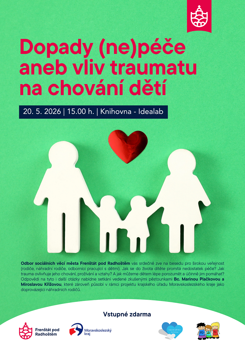 Pozvánka na besedu – Dopady (ne)péče aneb vliv traumatu na chování dětí
