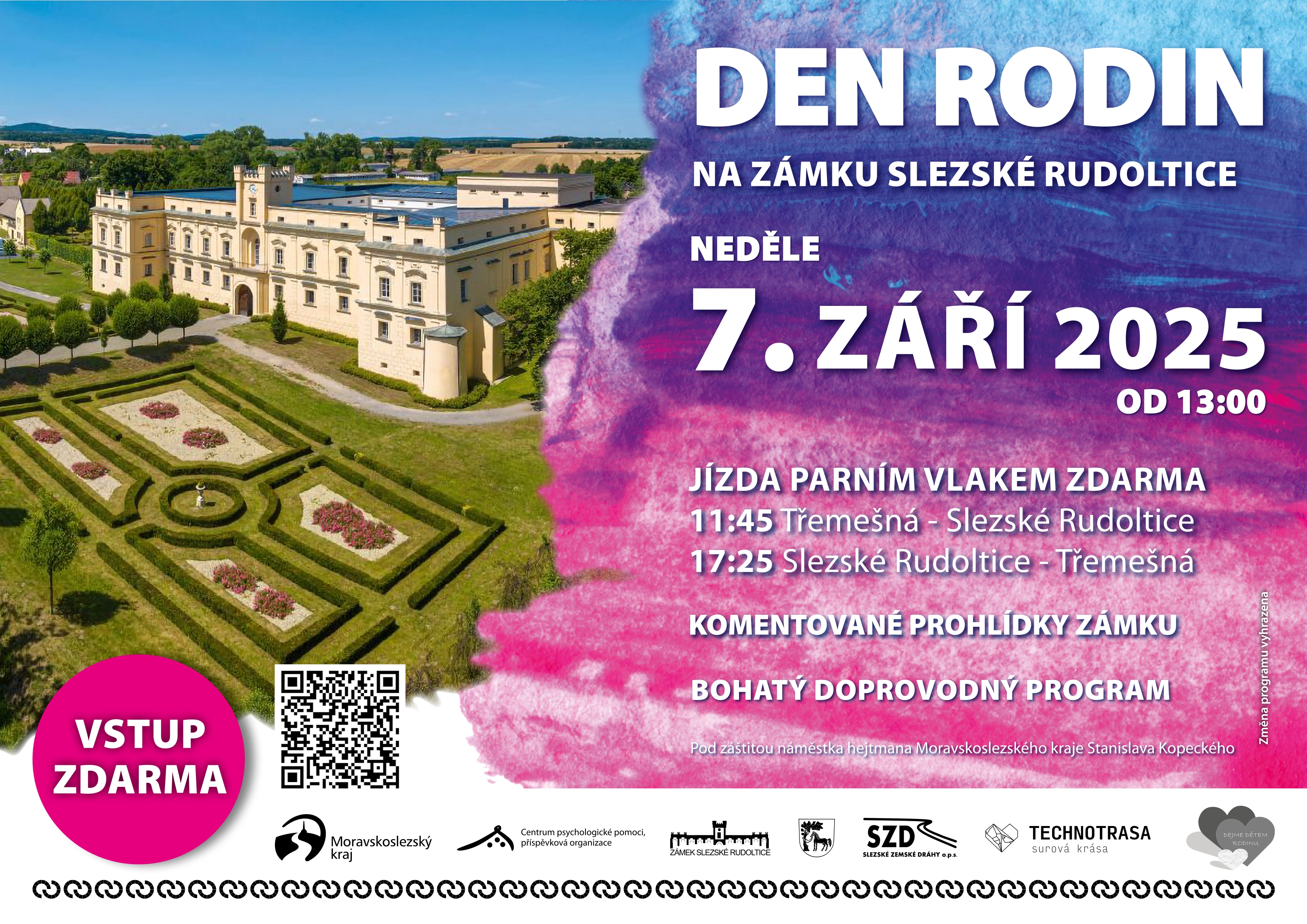 DEN RODIN na Zámku Slezské Rudoltice - leták